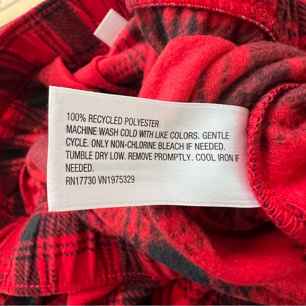 ❤️3/$15 Wondershop Men's Red & Black Plaid Pajama Pants- Size L - Picture 7 of 7